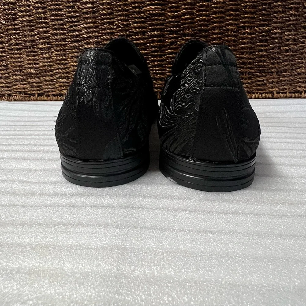 Aldo Men’s Goolsby Brocade Floral Black Textile Loafers Size 11 Dress Shoes